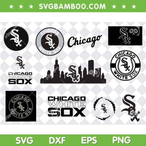 Chicago White Sox SVG Bundle, White Sox Team SVG Bundle, MLB Football Team DXF SVG PNG EPS