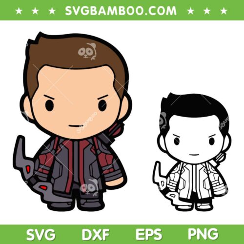 Clint Barton Chibi SVG PNG, Avengers Heroes Hawkeye SVG, Hawkeye Chibi DXF SVG PNG EPS