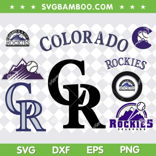 Colorado Rockies SVG Bundle, Colorado Rockies Logo SVG Bundle, Football Sports DXF SVG PNG EPS&nbsp;