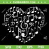 Cool Music Note Art SVG PNG, Heart Musical Note Lover SVG, Musical Note Heart DXF SVG PNG EPS