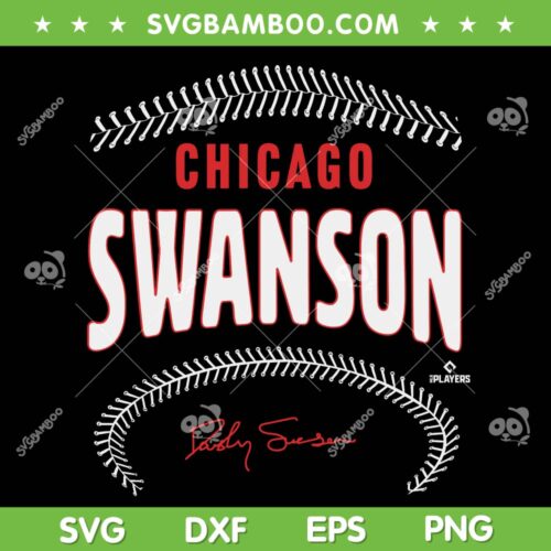 Dansby Swanson Chicago SVG PNG, Dansby Swanson Baseball SVG, Swanson 7 DXF SVG PNG EPS
