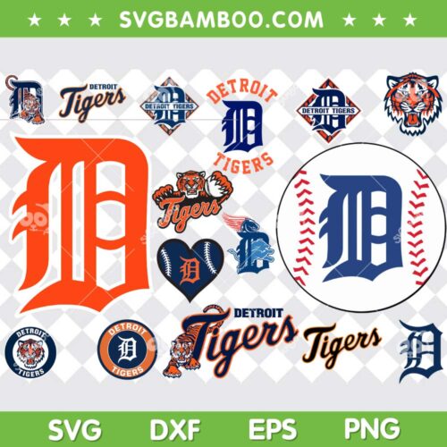 Detroit Tigers SVG Bundle, MLB Detroit Tigers SVG Bundle, MLB Football Teams DXF SVG PNG EPS&nbsp;