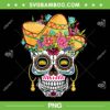 Dia De Los Muertos Taco PNG, Skull Happy Cinco De Mayo PNG, Skull Skeleton Flower PNG