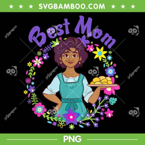 Julieta Madrigal Best Mom PNG, Disney Encanto Julieta Floral PNG, Best Mama Encanto PNG