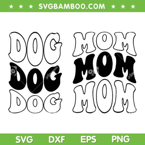 Dog Mom Groovy SVG PNG, Happy Mothers Day Dog Mom SVG, Mama Lover Dogs DXF SVG PNG EPS