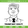 Donald Trump Not Guilty SVG PNG, Free Trump SVG, Funny Donald Trump DXF SVG PNG EPS