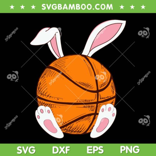 Easter Bunny Basketball SVG PNG, Rabbit Football Easter Day 2023 SVG, Easter Day Bunny DXF SVG PNG EPS