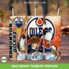 Edmonton Oilers 20oz Skinny Tumbler PNG, Edmonton Oilers Logo Tumbler Wrap, NHL Logo Tumbler Template Sublimation