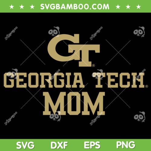Georgia Tech Yellow Jackets Mom SVG PNG, GT Yellow Jackets Football SVG, NCAA Football DXF SVG PNG EPS