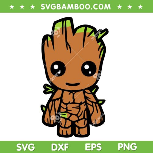 Groot Chibi SVG PNG, Baby Groot SVG, Superhero I Am Groot DXF SVG PNG EPS