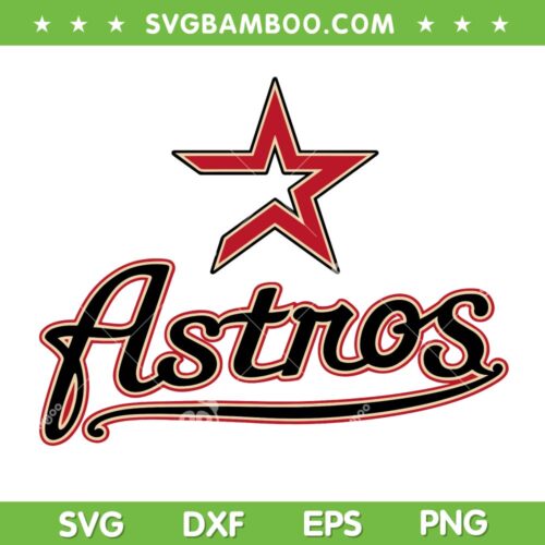 Houston Astros Star SVG PNG, Houston Astros Logo SVG, Houston Baseball DXF SVG PNG EPS
