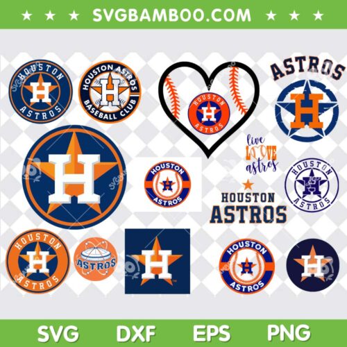 Houston Astros SVG Bundle, Houston Astros Logo SVG Bundle, Football Sports DXF SVG PNG EPS&nbsp; &nbsp;