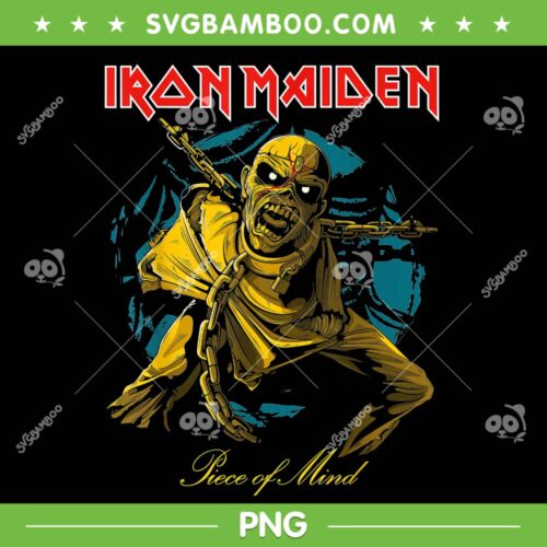 Iron Maiden Piece Of Mind Poster PNG, Skeleton Iron Maiden Band PNG, Piece Of Mind PNG