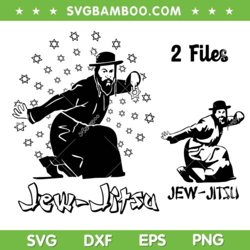 Jew Jitsu 2 Files SVG PNG, Rabbi Horah Jewjitsu SVG, Jiu Jitsu Belt Karate DXF SVG PNG EPS