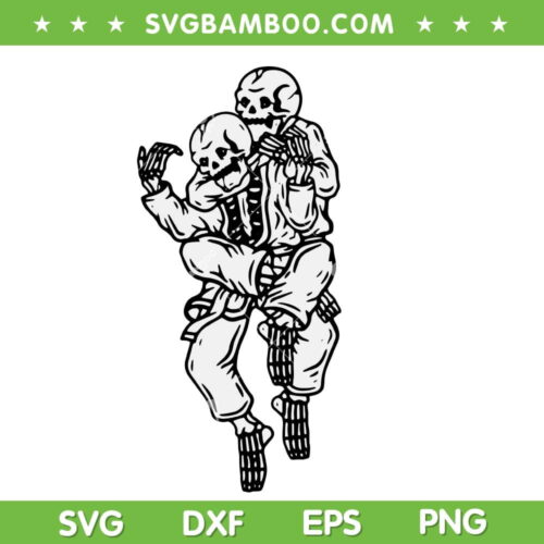 Jiu Jitsu Skeleton SVG PNG, Brazilian Jiu Jitsu Anatomy Skeleton SVG, Funny Jiu Jitsu DXF SVG PNG EPS