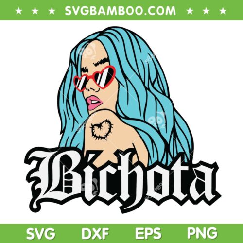 Karol G Bichota SVG PNG, Karol G Heart Tattoo SVG, La Bichota DXF SVG PNG EPS