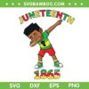 Boy Dabbing Juneteenth 1865 SVG PNG, Juneteenth Black King Dabbing Boy SVG, Juneteenth Kids DXF SVG PNG EPS