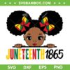 Kid Girl Juneteenth 1865 SVG PNG, Black Girl Happy Black History SVG, Cute Black Girls Kids DXF SVG PNG EPS