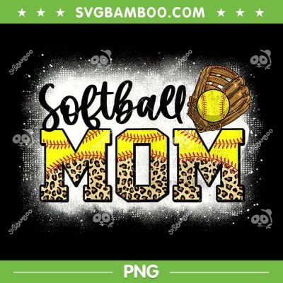 Leopard Softball Mom PNG, Game Day Vibes Mothers Day PNG, Sports Mom PNG