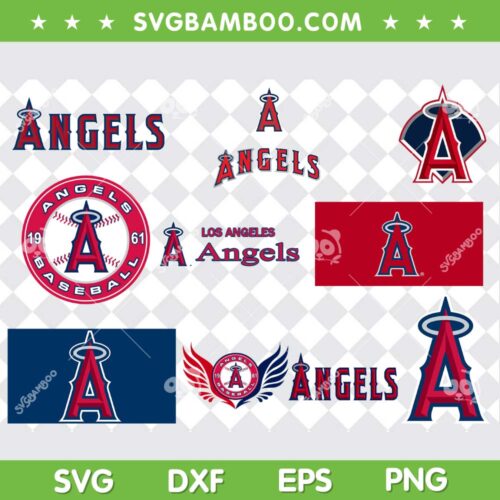 Los Angeles Angels SVG Bundle, LA Angels Logo SVG Bundle, MLB Football DXF SVG PNG EPS