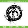 Mandalorian Bounty Hunter SVG PNG, Star Wars Skull Circle SVG, Bounty Hunter Club DXF SVG PNG EPS