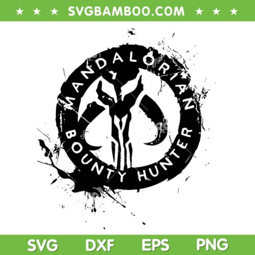 Mandalorian Bounty Hunter SVG PNG, Star Wars Skull Circle SVG, Bounty Hunter Club DXF SVG PNG EPS