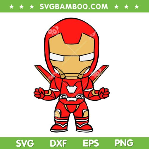 Marvel Iron Man Chibi SVG PNG, Chibi Iron Man SVG, Chibi Avengers DXF SVG PNG EPS