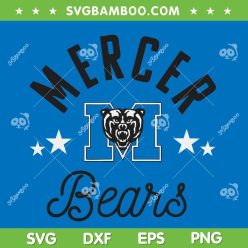 Mercer University Bears Logo SVG PNG, Mercer Bears SVG, Sports Logo DXF SVG PNG EPS
