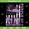Military Child Purple Up American Flag SVG PNG, Purple Up Military Child SVG, Retro American Flag DXF SVG PNG EPS