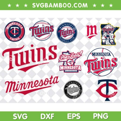 Minnesota Twins SVG Bundle, Minnesota Twins Football Team SVG Bundle, MLB Logo DXF SVG PNG EPS