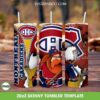Montreal Canadiens 20oz Skinny Tumbler PNG, Montreal Canadiens Zipper Tumbler Wrap, Canadiens NHL Logo Tumbler Template Sublimation