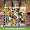 Nashville Predators Tumbler Wrap, NHL Nashville Predators Tumbler Template Sublimation, NHL Sport Logo 20oz Skinny Tumbler PNG