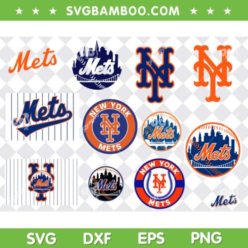 New York Mets SVG Bundle, New York Mets Logo SVG Bundle, MLB Football Teams DXF SVG PNG EPS