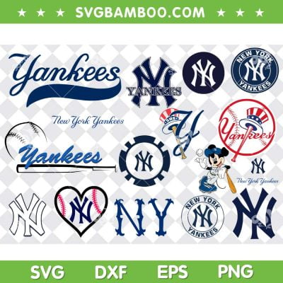 New York Yankees SVG Bundle, MLB New York Yankees SVG Bundle, MLB Football DXF SVG PNG EPS