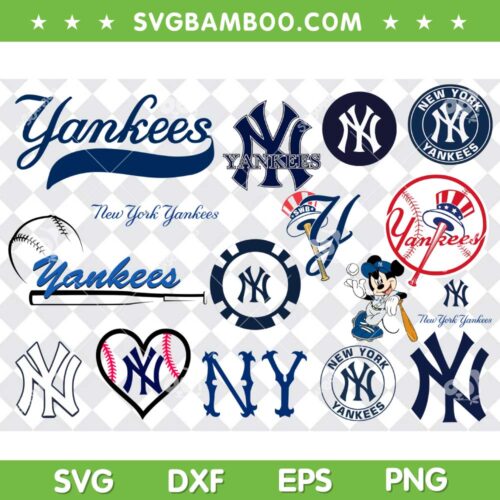 New York Yankees SVG Bundle, MLB New York Yankees SVG Bundle, MLB Football DXF SVG PNG EPS