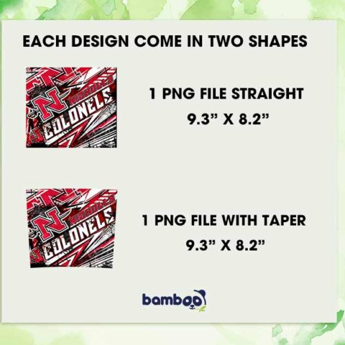 Nicholls Colonels Tumbler Wrap PNG, Nicholls State Colonels Tumbler Template Sublimation, HBCU Basketball 20oz Skinny Tumbler PNG