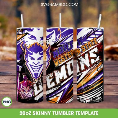 Northwestern State Demons Basketball Tumbler Wrap PNG, Northwestern State University Tumbler Template Sublimation, HBCU Teams 20oz Skinny Tumbler PNG