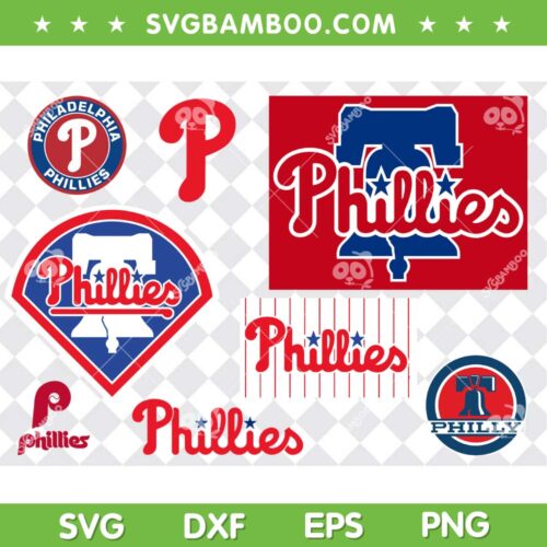 Philadelphia Phillies SVG Bundle, Phillies Football SVG Bundle, MLB Sports DXF SVG PNG EPS