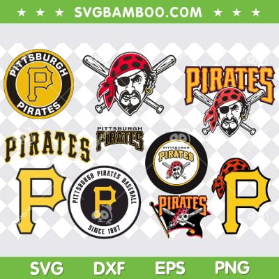 Pittsburgh Pirates SVG Bundle, Pittsburgh Pirates Since 1887 SVG Bundle, MLB Football DXF SVG PNG EPS