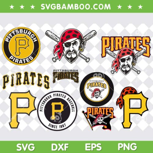 Pittsburgh Pirates SVG Bundle, Pittsburgh Pirates Since 1887 SVG Bundle, MLB Football DXF SVG PNG EPS