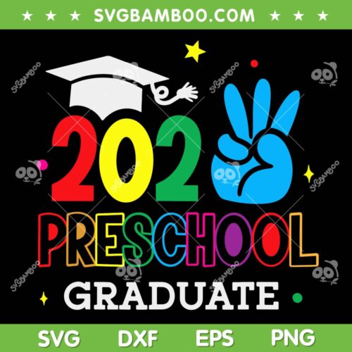 Preschool Graduation 2023 SVG PNG, Graduate 2023 SVG, Pre K Graduation DXF SVG PNG EPS
