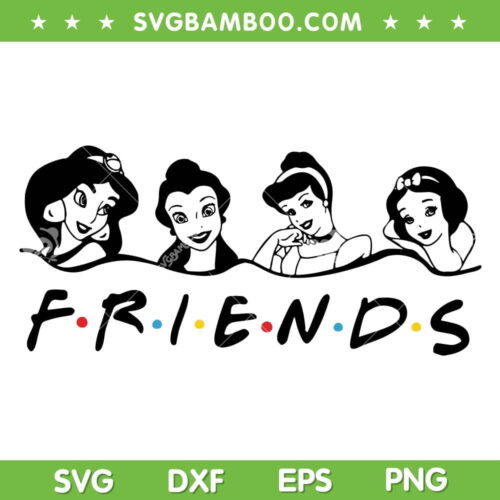 Princess Friends SVG PNG, Disney Princess SVG, Disney Friends Princesses DXF SVG PNG EPS