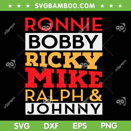 Retro Ronnie Bobby Ricky Mike Ralph And Johnny SVG PNG, New Edition Band SVG, 2023 Music DXF SVG PNG EPS