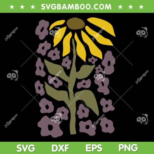 Retro Sunflower Graphic SVG PNG, Sunflower Retro Vintage SVG, Retro Sunset DXF SVG PNG EPS