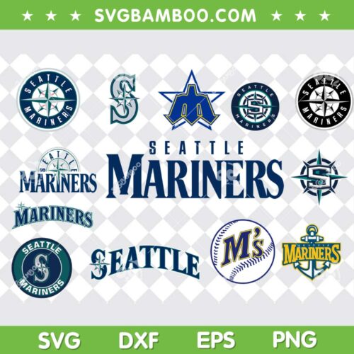 Seattle Mariners SVG Bundle, Seattle Mariners Logo SVG Bundle, MLB Teams DXF SVG PNG EPS