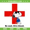 Snoopy Blood Donation SVG PNG, Snoopy Red Cross SVG, American Red Cross Snoopy DXF SVG PNG EPS