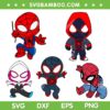 Spider Man Chibi SVG Bundle, Baby Spiderman SVG Bundle, Marvel Chibi Spider Man DXF SVG PNG EPS