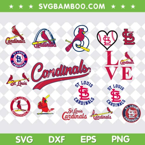 St Louis Cardinals SVG Bundle, MLB St Louis Cardinals SVG Bundle, Football Sports DXF SVG PNG EPS