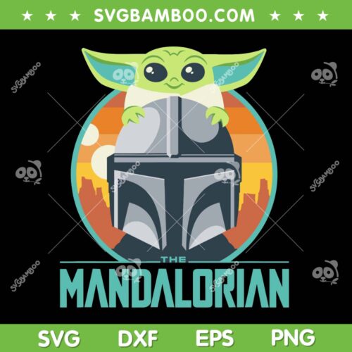 Star Wars The Mandalorian 3 SVG PNG, Baby Yoda Mandalorian Father's Day SVG, The Mandalorian DXF SVG PNG EPS