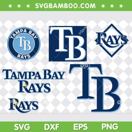 Tampa Bay Rays SVG Bundle, Tampa Bay Rays MLB SVG Bundle, Sport Logo DXF SVG PNG EPS